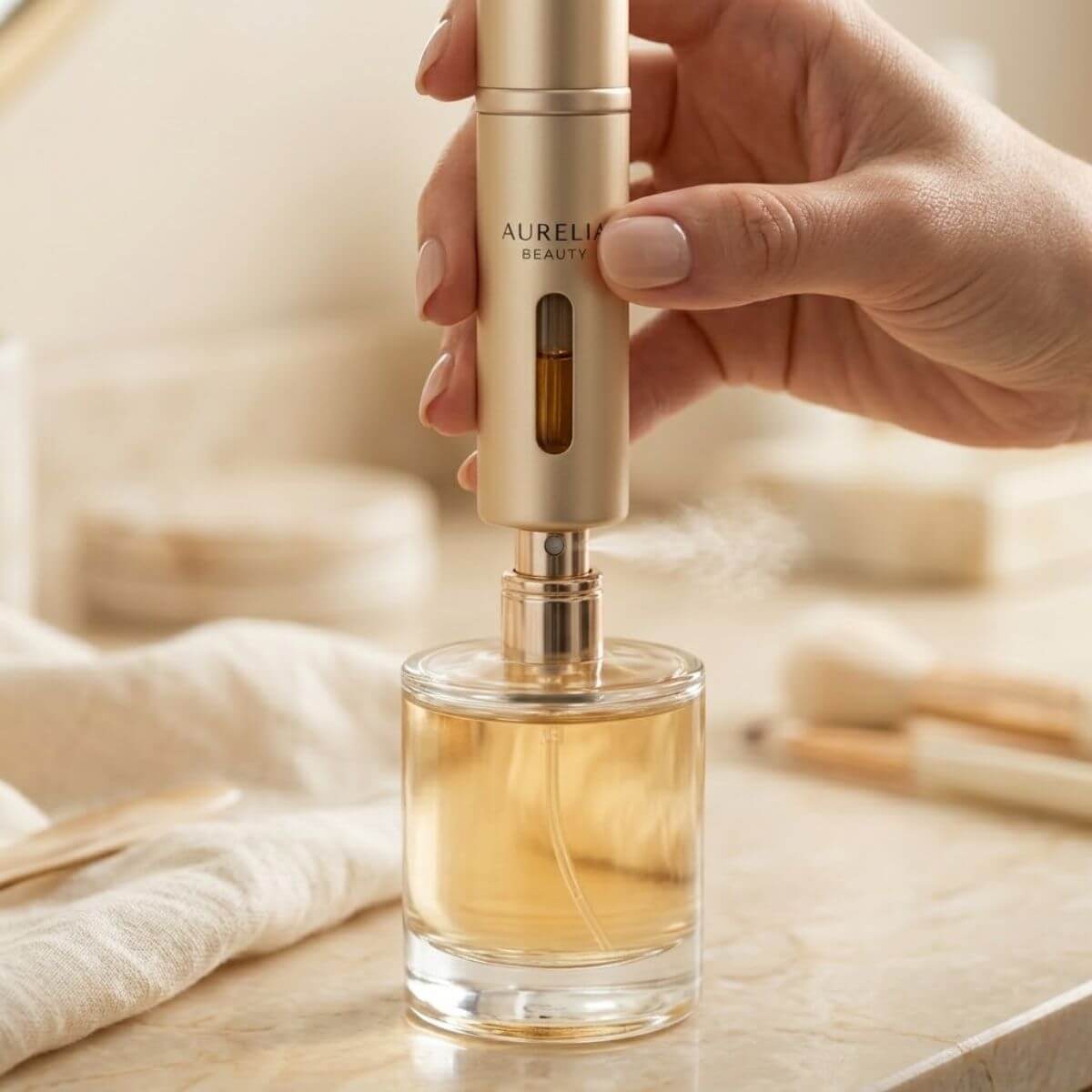 Aurelia Beauty Signature Travel Atomizer, Nachfüllbarer Parfümzerstäuber